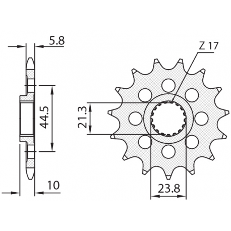 Sunstar, přední řetězové kolečko 2133 13 Suzuki RMZ 450 '08-'12 (JTF1441.13) (řetěz 520) (213313JT)