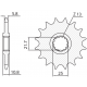 SUNSTAR ZĘBATKA PRZEDNIA 2172 16 YAMAHA FZ6 '09-, XJ6 '09-'15 (JTF1595.16) (ŁAŃC. 520) (217216JT)