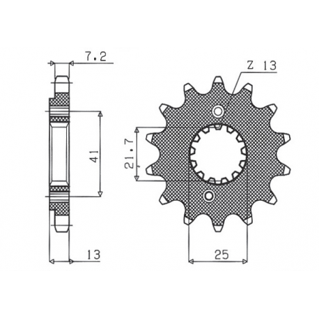 Sunstar, přední řetězové kolečko 346 15 Honda XL 600/650V '89-'07, XL 700V (JTF296.15) (řetěz 525) (34615JT)