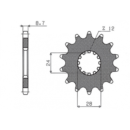 Sunstar, přední řetězové kolečko 526 18 Kawasaki ZX 12R '00-'05 (JTF517.18) (řetěz 530) (52618JT)