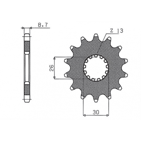 Sunstar, přední řetězové kolečko 2090 17 Triump DAYTONA 955/SPRINT ST/SPRINT GT (JTF1180.17) (řetěz 530) (209017JT)