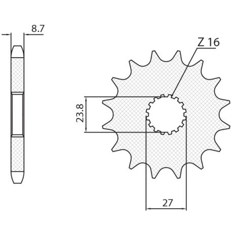 Sunstar, přední řetězové kolečko 2190 18 Suzuki GSXR 1300 '09-'13 (JTF423.18) (řetěz 530) (219018JT)