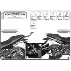 Kappa, nosiče pod boční brašny, Kawasaki ER-6N 05 - 08