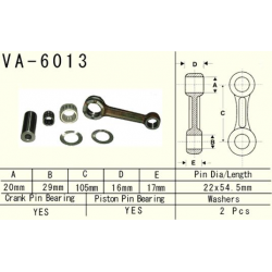 Vesrah, ojniční sada Yamaha YZ 125 (YZ125) '97-'00 (MADE IN JAPAN) (VA6013)