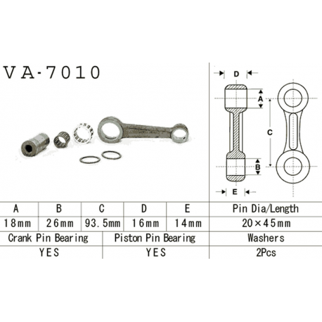 Vesrah, ojniční sada Suzuki RM 80 (RM80) '91-'01 (VA7010)