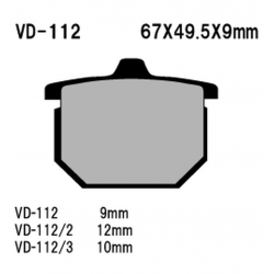 Vesrah, brzdové desky KH29 Sintered (zlaté) Honda CX500 '79-'81, GL1000/1100 '75-'81
