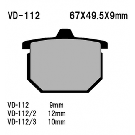 Vesrah, brzdové desky KH29 Sintered (zlaté) Honda CX500 '79-'81, GL1000/1100 '75-'81