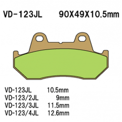 Vesrah, brzdové desky KH69 Sintered (zlaté)