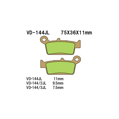 Vesrah, brzdové desky KH131 Sintered (zlaté)