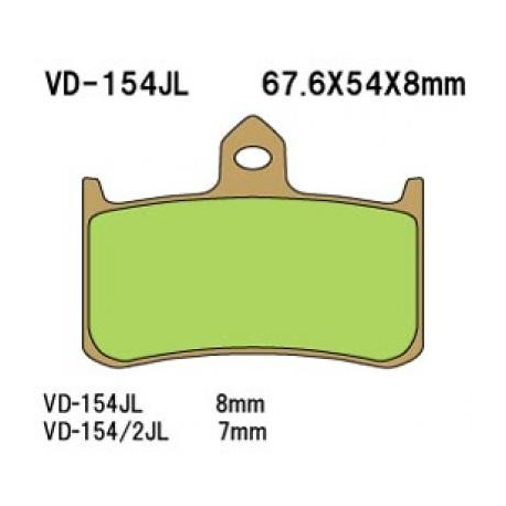 Vesrah, brzdové desky KH187 Sintered (zlaté)