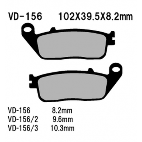 Vesrah, brzdové desky KH142/196 Sintered (zlaté)