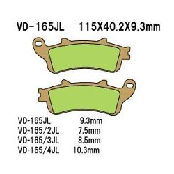 Vesrah, brzdové desky KH261/KH281 Sintered (zlaté)