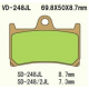 Vesrah, brzdové desky KH252 Sintered (zlaté) Yamaha FZ6/R6/R1/FJR, přední