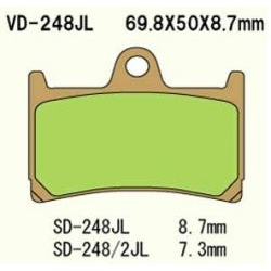 Vesrah, brzdové desky KH252 Sintered (zlaté) Yamaha FZ6/R6/R1/FJR, přední