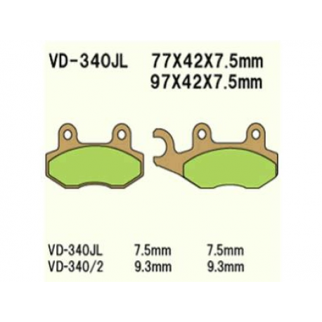 Vesrah, brzdové desky KH135 / KH214 Sintered (zlaté)