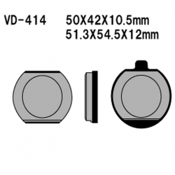 Vesrah, brzdové desky KH33 Kawasaki Z400/650/750/1000, KZ900 76-77 - nahrazeno SD-414