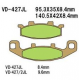 Vesrah, brzdové desky KH129 Sintered (zlaté)