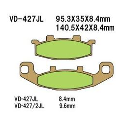Vesrah, brzdové desky KH129 Sintered (zlaté)