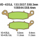 Vesrah, brzdové desky KH231/KH259 Sintered (zlaté)