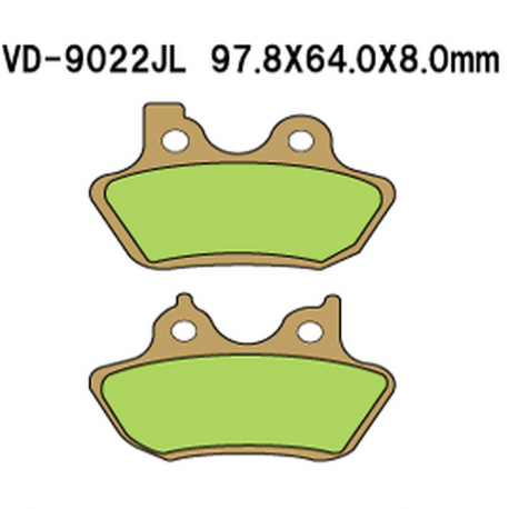 Vesrah, brzdové desky KH400 Sintered (zlaté) Harley Davidson