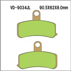 Vesrah, brzdové desky KH457 Sintered (zlaté), přední Harley Davidson