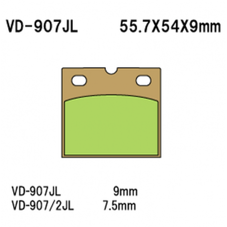 Vesrah, brzdové desky KH18 Sintered (zlaté)