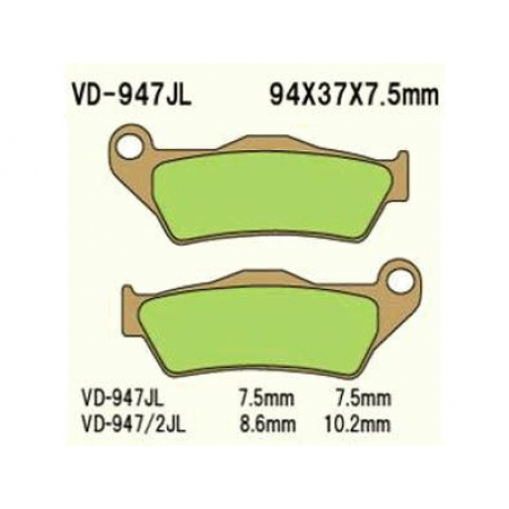 Vesrah, brzdové desky KH181 Sintered (zlaté) KTM SX/EXC, přední