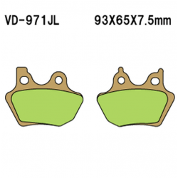 Vesrah, brzdové desky KH299 Sintered (zlaté) Harley Davidson