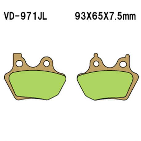 Vesrah, brzdové desky KH299 Sintered (zlaté) Harley Davidson
