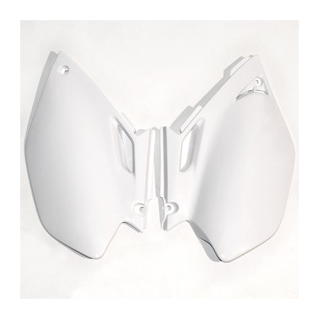 UFO, podsedlové tabulky, Yamaha YZF 250/450 '03-'05 bílá barva