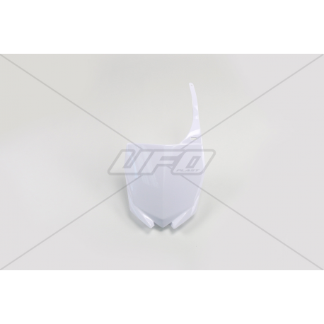 UFO, přední číslová tabulka, Yamaha YZ 125/250 '15-'18, YZF 250 '10-'18,YZF 450 '10-'17, bílá barva
