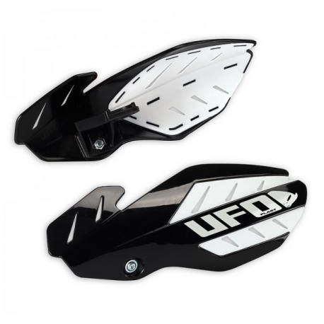 UFO, chrániče páček, FLAME Yamaha YZ 125/250 '14-'17 barva černá/bílá (s montážní sadou)
