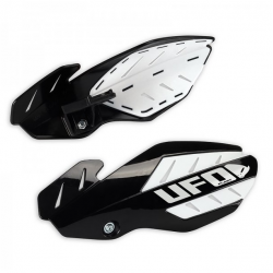 UFO, chrániče páček, FLAME Yamaha YZF 250/450 '14-'17 barva černá/bílá (s montážní sadou)
