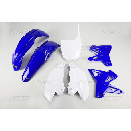 UFO, sada plastů, Yamaha YZ 125/250 '02-'14 barva OEM (modrá/bílá) RESTYLING, modrý zadní blatník