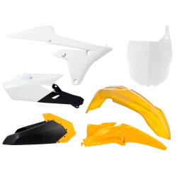 Racetech, sada plastů, Yamaha YZF 250 (14-18) YZF 450 (14-17) barva bílá/černá/žlutá LIMITED EDITION (s přední tabulkou)