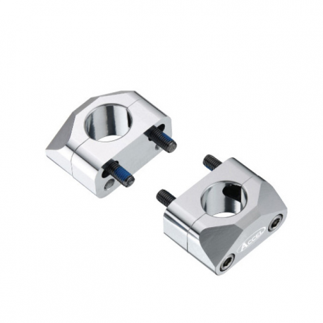 Accel, zvyšovací držáky řidítek (28,6mm) výška 20mm, stříbrná barva