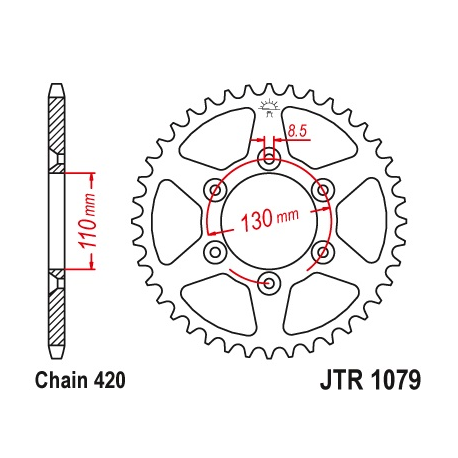 JT, rozeta CPI 50SM '06-12 (JTR1079.53)* (řetěz 520)