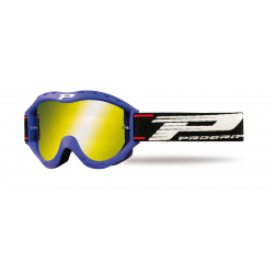 Progrip, MX brýle PG3101 FL ATZAKI KID (dětské), barva modrá fluo (sklo PG3147 žluté zrcadlové DWUWARSTWOWA, No Fog, Anti UV) (