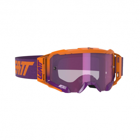 Leatt, brýle Velocity 5.5 IRIZ Goggle NEON ORANGE LENS PURPLE 78% -, barva oranžová/fialová, fialové zrcadlové sklo