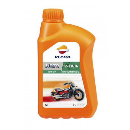 Repsol, motorový olej 4T Moto V-TWIN 20W50 1L MA2 minerální (12)