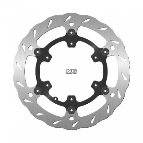 NG, přední brzdový kotouč, AJP PR7 ADVENTURE 650 '16-'20 ZACISK BREMBO (300X124,3X5mm) plovoucí (6X6,5mm) WAVE