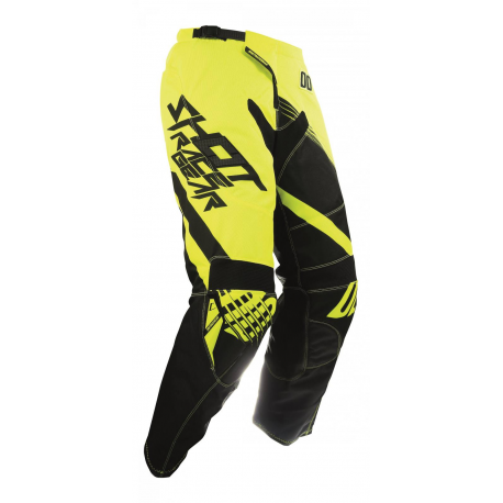 Shot Racing, kalhoty cross Contact Claw, černé/žluté fluo, velikost 28
