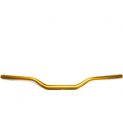Accel, alu řidítka (28,6mm) TAPER MX typ Yamaha YZ, nízká (7075-T6) ERGAL, zlatá barva (šířka 810mm, výška 65mm)