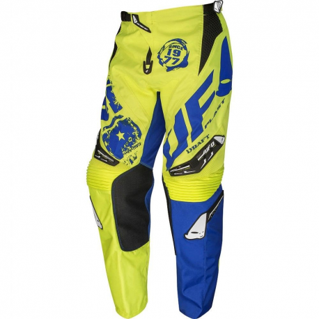 UFO, kalhoty cross Draft, žluté fluo/modré, velikost S / EU48 / US30