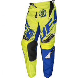 UFO, kalhoty cross Draft, žluté fluo/modré, velikost M / EU50 / US32