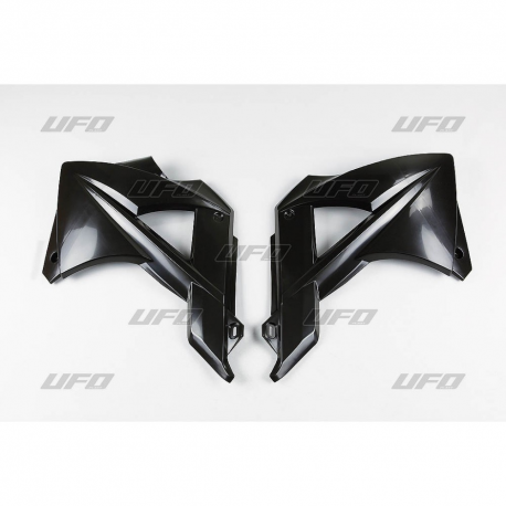 UFO, kryty chladičů, GAS GAS MC/EC/FSR 125/200/250/300/450 '10-'11 černá barva
