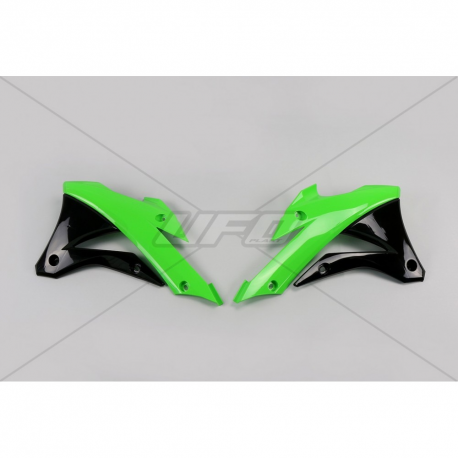 UFO, kryty chladičů, Kawasaki KX 85 '14-'20 barva zelená/černá