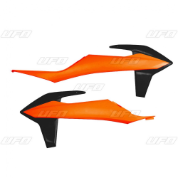 UFO, kryty chladičů, KTM SX/SXF '19-22, EXC/EXC-F 20-23, barva oranžová/černá