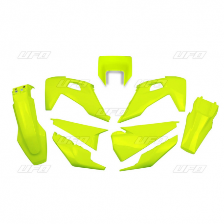 UFO, sada plastů, Husqvarna TE/TX/FE '20 žlutá barva FLUO (HU623DFLU)