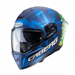 Caberg integrální přilba, model Drift Evo Storm, modrá mat/žlutá fluo/zelená